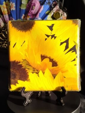Hand Crafted Sunflower Accent Plaque